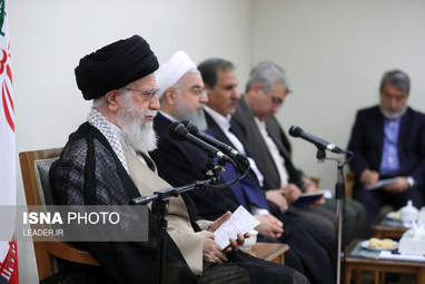 گزارش تصویری / دیدار رئیس‌جمهور و اعضای هیئت دولت با مقام معظم رهبری