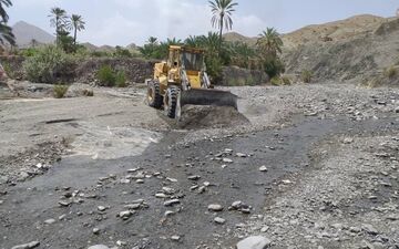 بازگشایی راه‌های روستایی بشاگرد پس از بارندگی