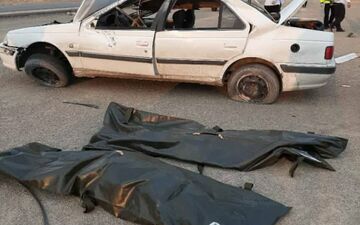 ۲ نفر بر اثر واژگونی خودرو در استان سمنان جان باختند
