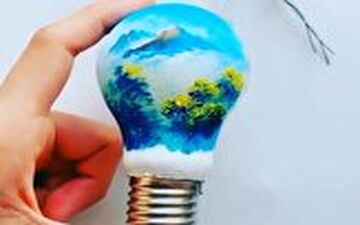 ایده جالب رنگ آمیزی لامپ