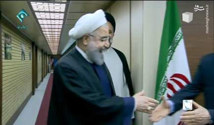 ورود روحانی به صدا و سیما + تصاویر