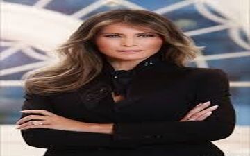 لباس عجیب ملانیا ترامپ در کاخ آبی