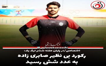 رکورد بی نظیر صابری زاده به عدد شش رسید