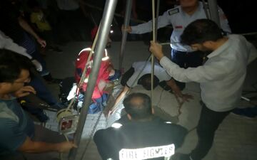 نجات کودک ۱۳ ساله از یک حلقه چاه در تقاطع سنگر کرمانشاه