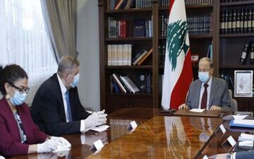 دیدار فرستاده ویژه سازمان ملل با رئیس‌جمهور لبنان