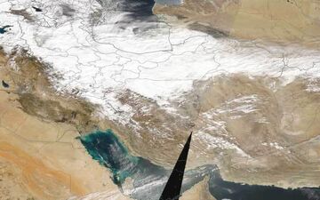 عکس ناسا از ایران برفی