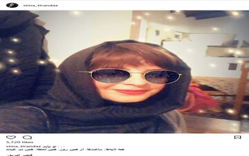 سلفی گرافیکی سیما تیرانداز با پوشش و میکاپی متفاوت + عکس