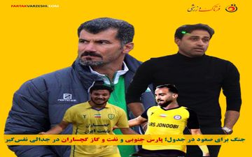 جنگ برای صعود در جدول؛ پارس جنوبی و نفت و گاز گچساران در جدالی نفس‌گیر