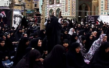 تجدید بیعت بانوان با حضرت زینب (س) + فیلم