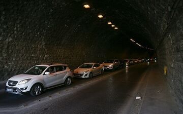 ترافیک سنگین در جاده چالوس