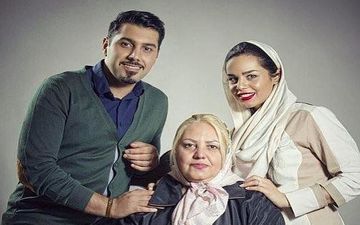 عکس : احسان خواجه امیری در کنار مادر و همسرش