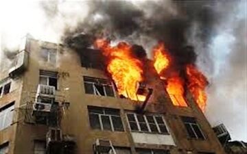  آتش سوزی مجتمع رفاهی بانک مرکزی در نوشهر یک کشته داد