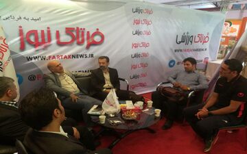 گزارش تصویری بازدید دکتر رشیدی مدیرعامل و اعضای کادر فنی باشگاه راه آهن تهران از غرفه فرتاک نیوز و فرتاک ورزشی