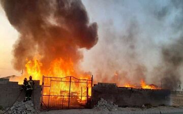 جانباختن ۲ نفر در آتش‌سوزی انبار سوخت پاوه  