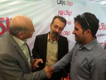 گزارش تصویری بازدید دکتر رشیدی مدیرعامل و اعضای کادر فنی باشگاه راه آهن تهران از غرفه فرتاک نیوز و فرتاک ورزشی