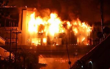 
حریق مرگبار یک هتل در کامبوج