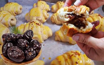 طرز تهیه کروسان خرمایی؛ شیرینی خانگی، مقوی و خوش‌عطر برای پذیرایی مجلسی