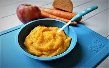 آموزش پوره مرغ و هویج برای کودک