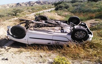 فوت راننده خودروی سواری در حادثه جاده کرمان - زرند