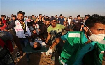 زخمی شدن 189 فلسطینی در حملات نظامیان صهیونیست به راهپیمایی بازگشت