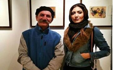 نیکی مظفری در نمایشگاه نقاشی حمید جبلی (عکس)
