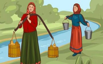 هوش خودت رو مک بزن|یکی از زن‌ها آب بیشتری حمل می‌کند+پاسخ