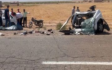 تصادف مرگبار دو پراید در خراسان جنوبی؛ ۳ نفر جان باختند و ۲ نفر مصدوم شدند