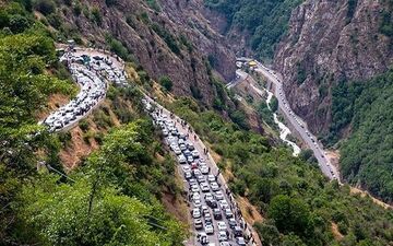 ترافیک سنگین در محور کندوان