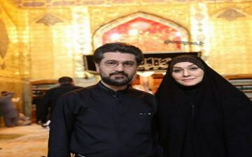 مجری سرشناس تلویزیون و همسرش در نجف