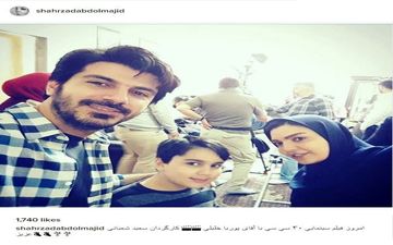 سلفی شهرزاد عبدالمجید در پشت صحنه یک فیلم (عکس)