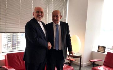  ظریف با همتای فرانسوی خود دیدار کرد