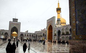  باران در حرم مطهر امام رضا(ع)