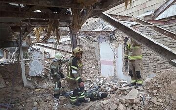  سقوط خونین کارگر از ساختمان قدیمی 