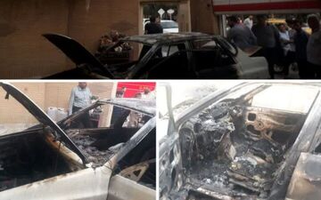 ۲ نفر بخاطر آتش سوزی خودرو در قم سوختند