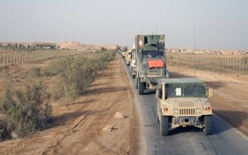 کاروان آمریکا در شمال بغداد هدف قرار گرفت