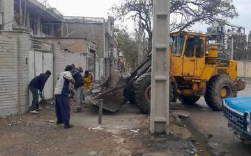 خدمات رسانی ۸۵۰ نیروی شهرداری کرمانشاه در شرایط جنگ