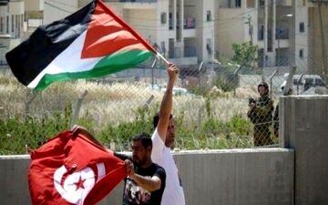 تظاهرات تونسی ها در حمایت از مقاومت مردم فلسطین
