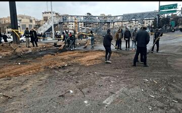  بازگشایی اتوبان باقری پس از اصابت موشک + عکس 