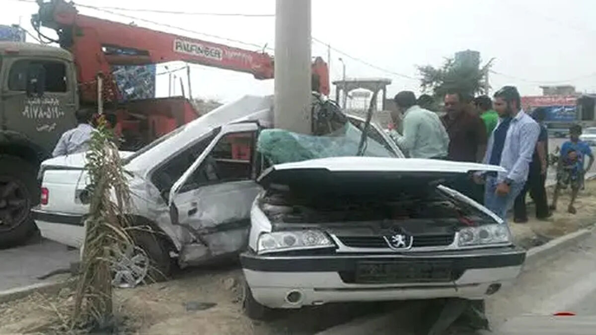 تصادف مرگبار در بلوار خلیج فارس؛ دو سرنشین پژو جان باختند