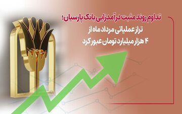 عملکرد مثبت بانک پارسیان؛ درآمد عملیاتی مرداد ماه به ۱۱ هزار میلیارد تومان رسید