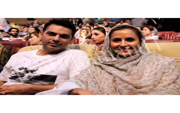 تیپ متفاوت پیمان معادی و همسرش در برج میلاد + عکس