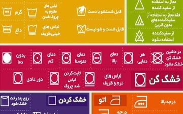 معنی علائم روی برچسب لباس چیست؟ نگهداری درست برای عمر بیشتر لباس‌ها