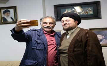  سلفی بازیگر روز واقعه با سید حسن خمینی/عکس 