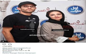 مینا ساداتی و شوهرش بابک حمیدیان در اکران فیلم مهران مدیری (عکس)