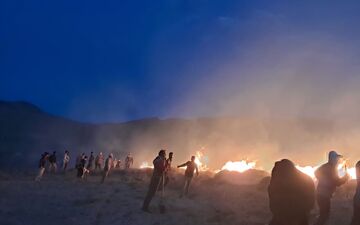 آتش سوزی پنج هکتار از مراتع قوشخانه شیروان / حریق مهار شد