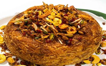 ته چین رشته پلو خیلی شیک و مجلسیه+ دستور پخت