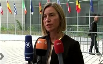 موگرینی: دنبال افزایش تعامل اقتصادی با ایران هستیم/با تحریم‌های آمریکا همکاری دشوار است