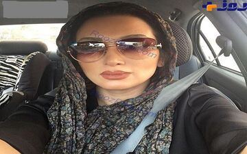 سلفی جالب خانم بازیگر پشت فرمون