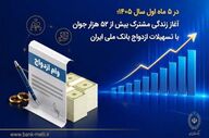 آغاز زندگی مشترک بیش از ۵۲ هزار جوان با تسهیلات بانک ملی در ۵ ماه نخست ۱۴۰۵