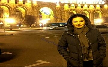 تیپ و پوشش متفاوت خانم بازیگر در خیابان های خارج از کشور